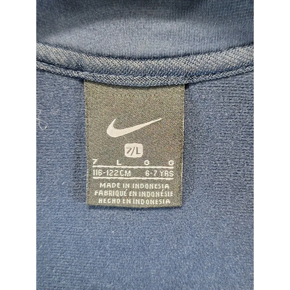 Lot Of 2 Nike Track Jacket Boys 7/L Gray Blue Dri Fit Therma Fleece Lined Zip Up
